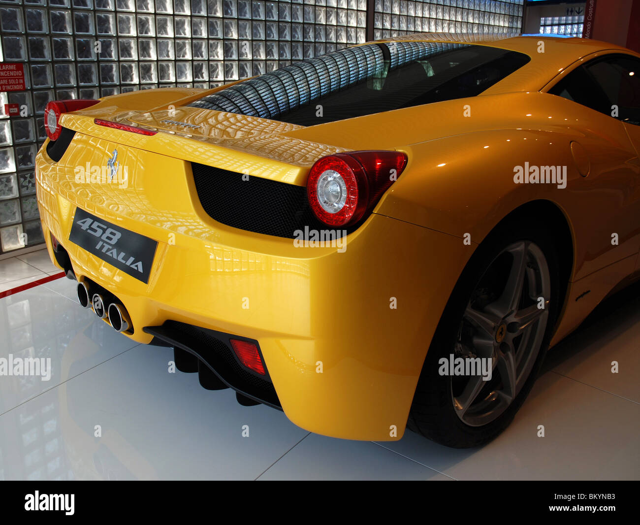 Ferrari 458 Italia au musée Galleria Ferrari en Italie. Banque D'Images