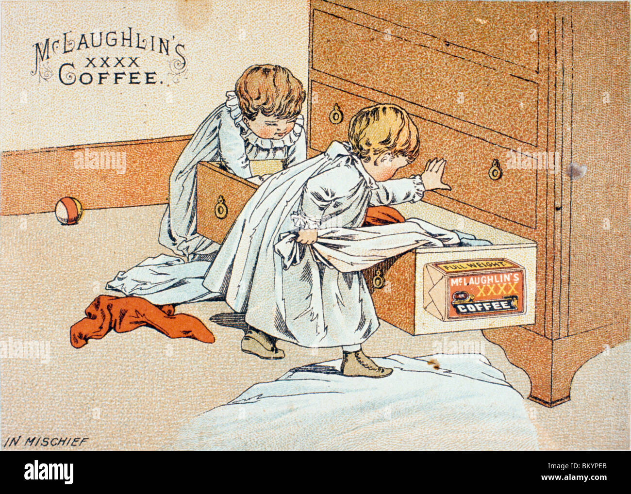 McLaughlin est le café, les cartes commerciales, USA, New York, Chicago, Newberry Library, 19e siècle Banque D'Images