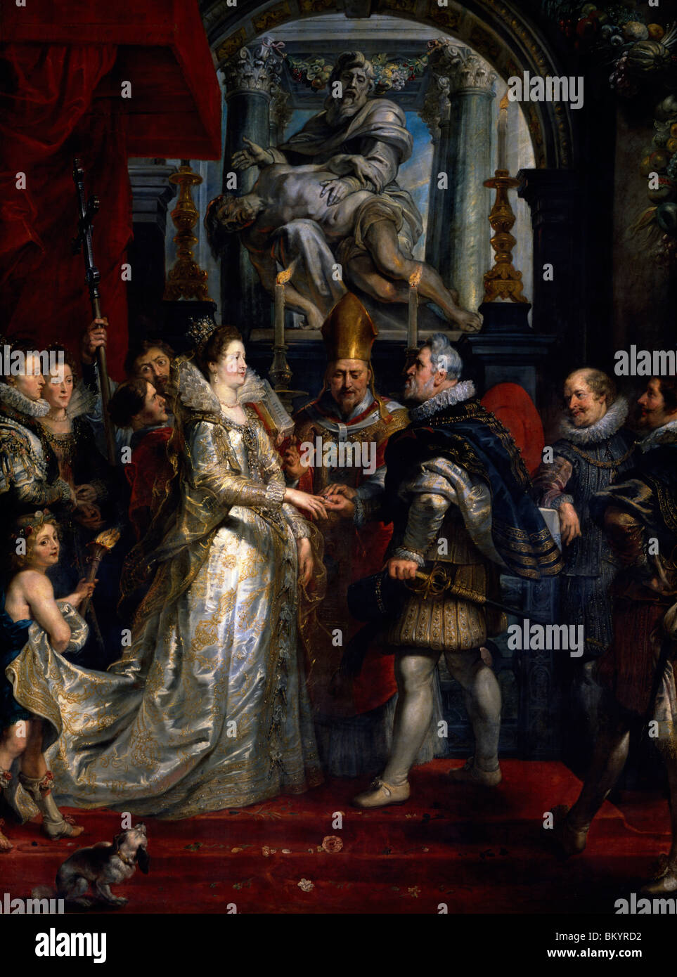 Le mariage à Florence la vie de Marie de Médicis, reine de France par Peter Paul Rubens 1622 (1577-1640) France Paris Musée Banque D'Images