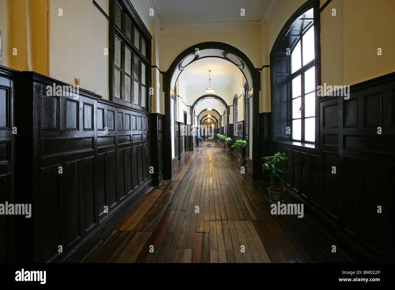 L'hôtel Astor House Pujiang,, hall, hôtel traditionnel, style tudor, flair, intérieur victorien Banque D'Images