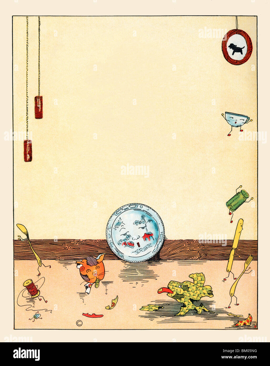 La plaque chinoise était bleu Banque D'Images