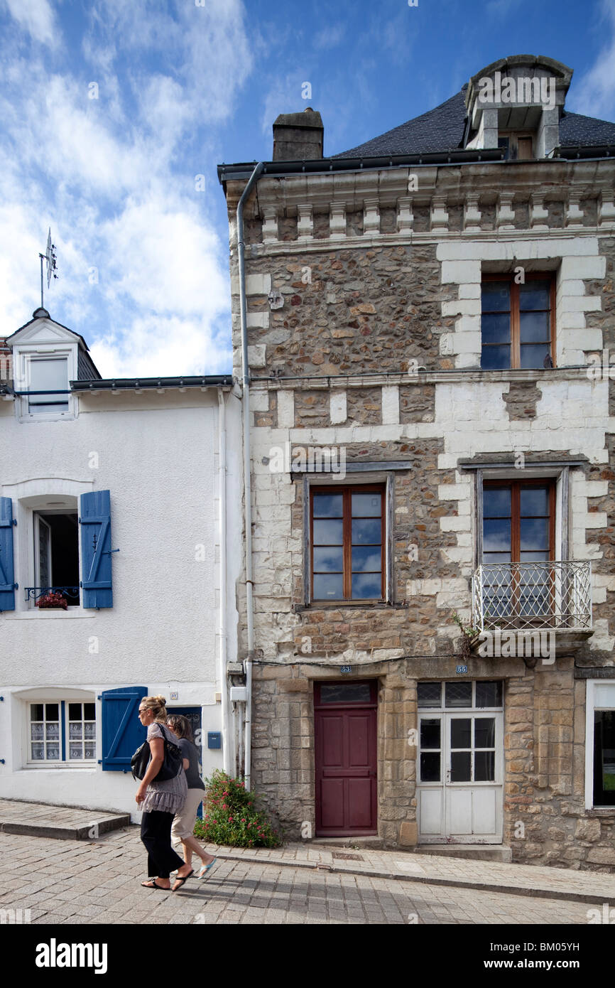 Maisons typiques, ville d'Auray, département du Morbihan, Bretagne, France Banque D'Images