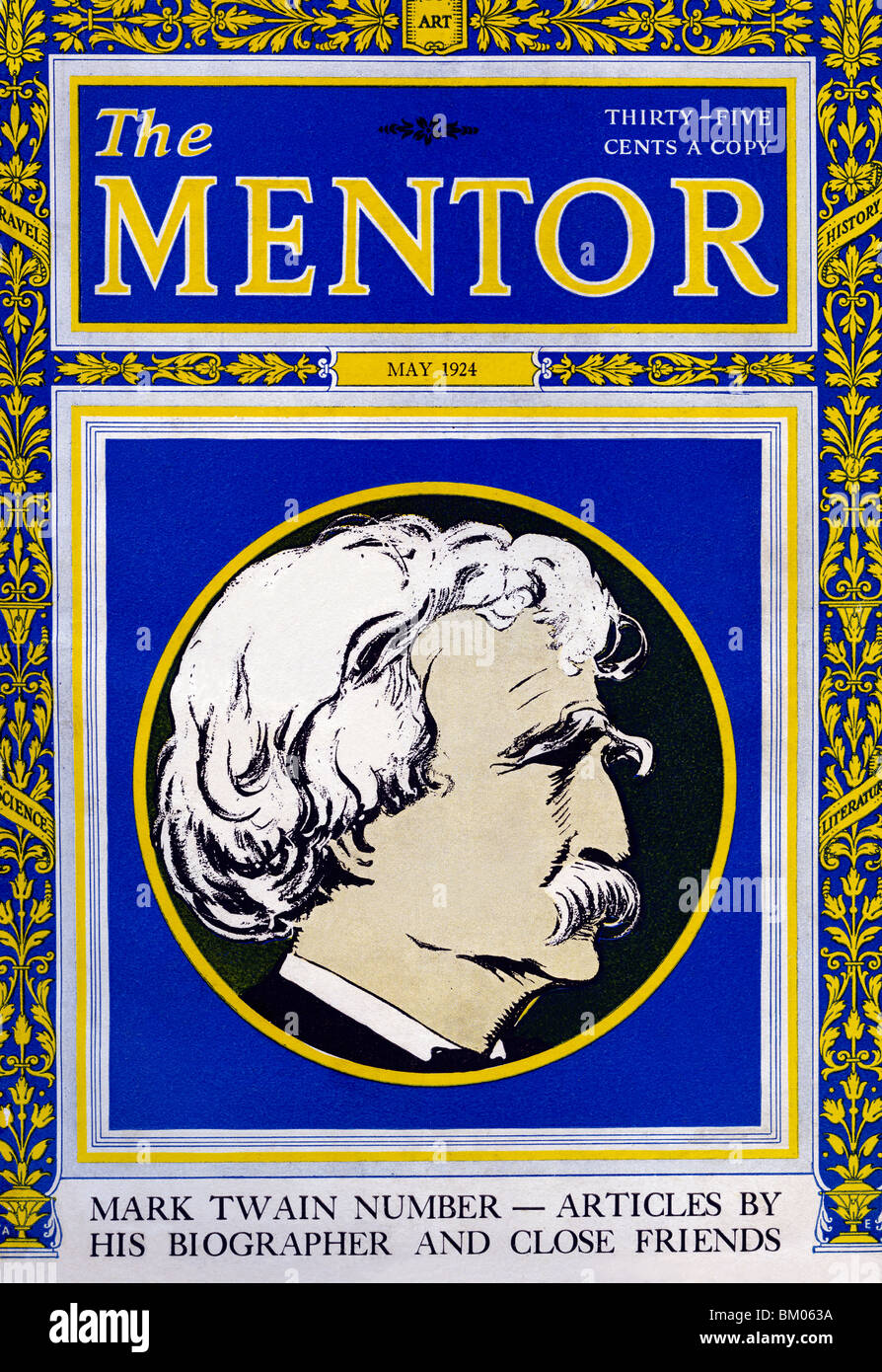 Le Mentor - Mark Twain Banque D'Images