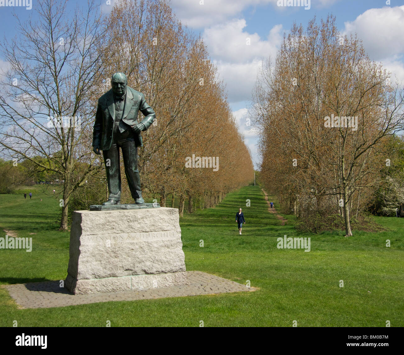 Winston Churchill Statue, Woodford, Essex, UK Banque D'Images