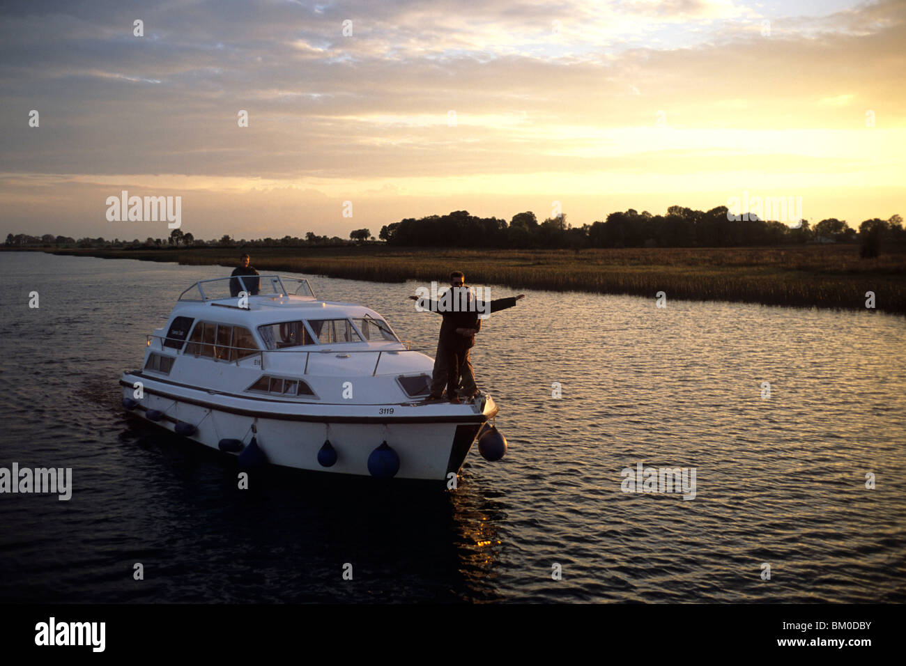 Carrick Craft Kilkenny, les croisières sur la rivière Shannon, près de Tarmonbarry, comté de Roscommon, Irlande Banque D'Images