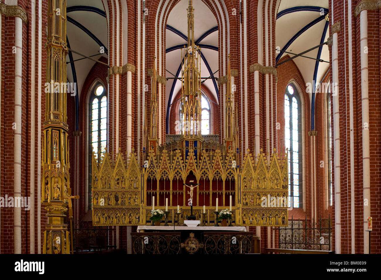 Autel dans la cathédrale de Bad Doberan, Mecklembourg-Poméranie-Occidentale, Allemagne, Europe Banque D'Images