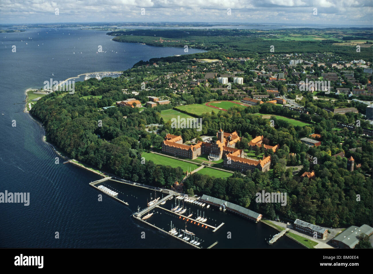 Photo aérienne, Château de Flensburg Flensburg, Baie, mer Baltique, Schleswig Holstein, Allemagne du nord Banque D'Images