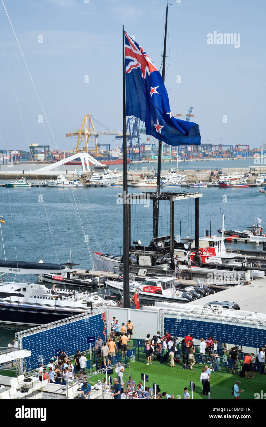 Port de plaisance, l'Americas Cup 2007, Valencia, Espagne Banque D'Images