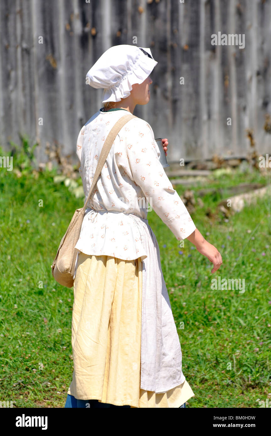 L'ère de la guerre d'Indépendance américaine (années 1770) re-enactment, Sturbridge, Massachusetts, USA Banque D'Images