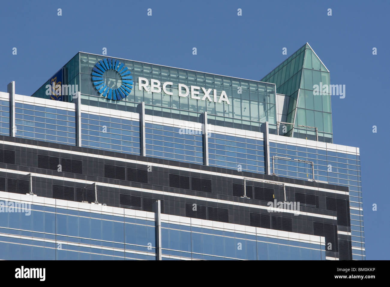 Logo RBC Dexia est vu à Toronto financial district Banque D'Images