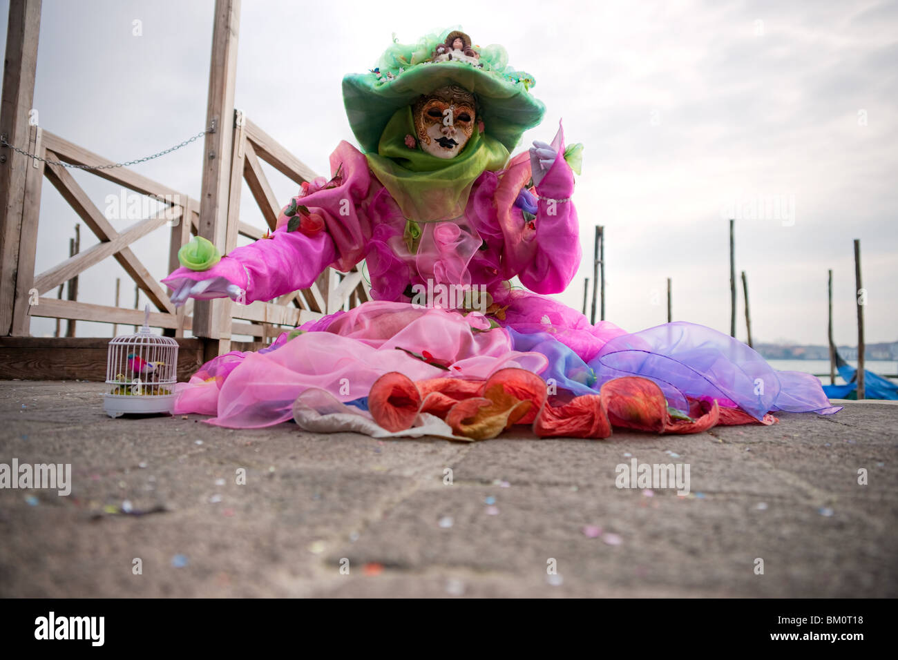 Masque de carnaval à Venise, Italie. Banque D'Images