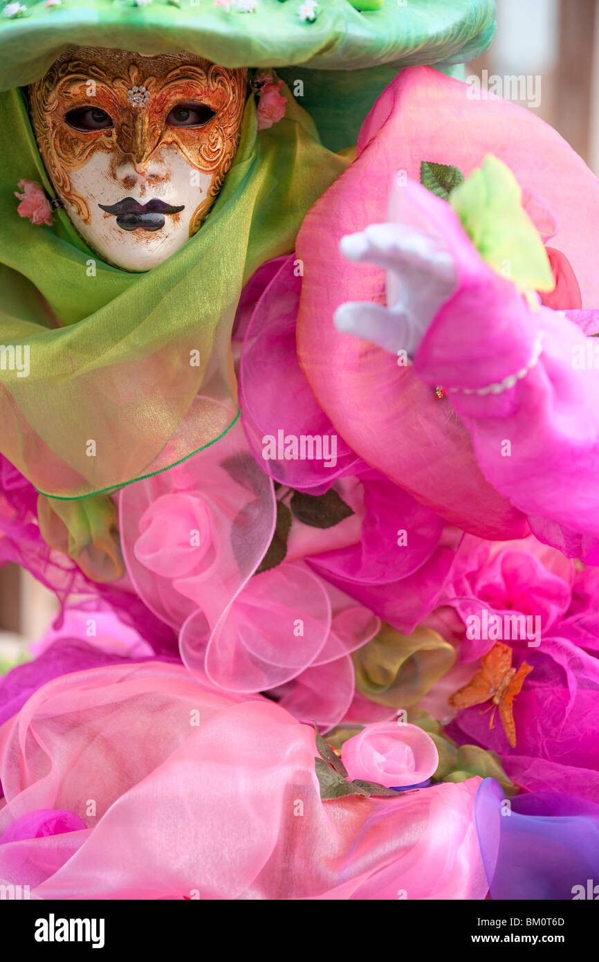 Masque de carnaval à Venise, Italie. Banque D'Images