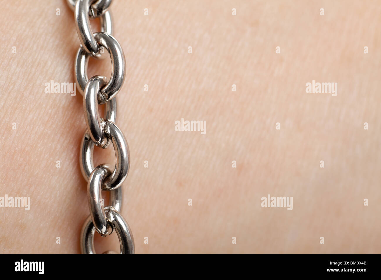 Chaîne argent, bijoux, Close up Banque D'Images