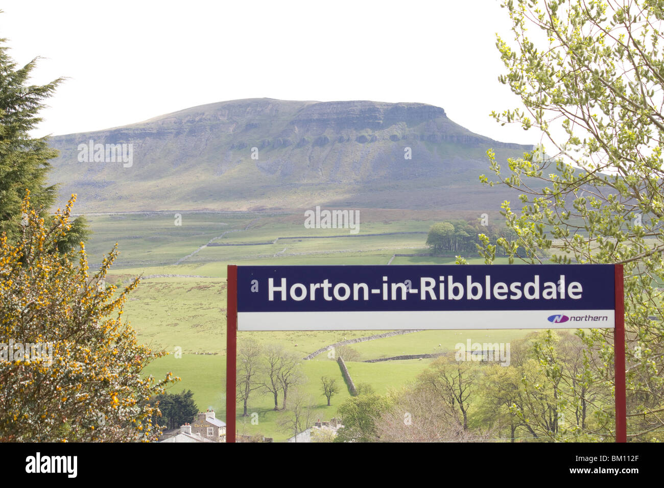 Horton-In-Ribblesdale Gare, Yorkshire Dales England Banque D'Images