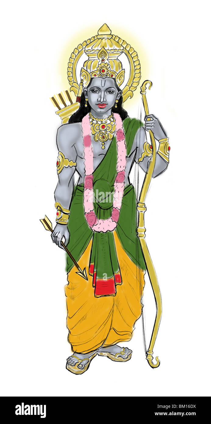 Seigneur Dieu hindou Rama Photo Stock - Alamy