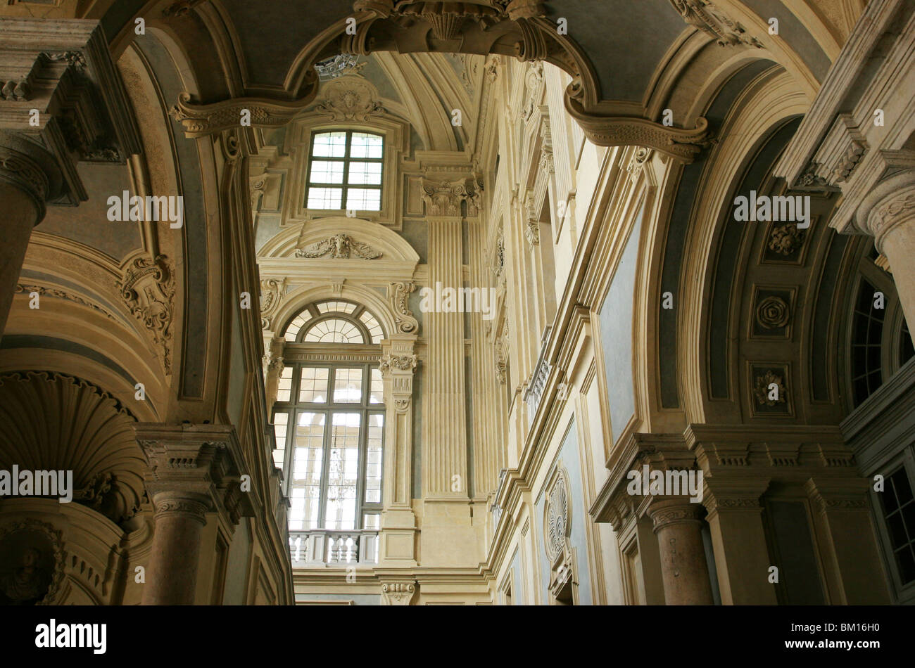 Entrée privée, Palazzo Madama palace, Piazza Castello square, Turin, Piémont, Italie, Europe Banque D'Images