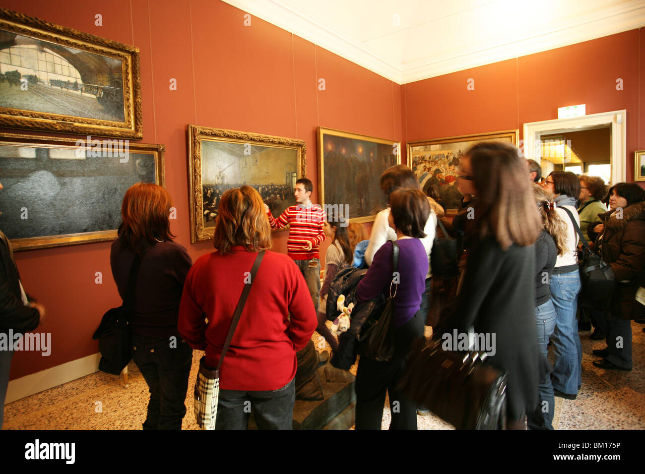 Sala XXVI, Angelo Morbelli, Musée d'Art Moderne, la Villa Reale, Galleria d'Arte Moderna, Via Palestro 16, Milan, Lombardie, Italie Banque D'Images