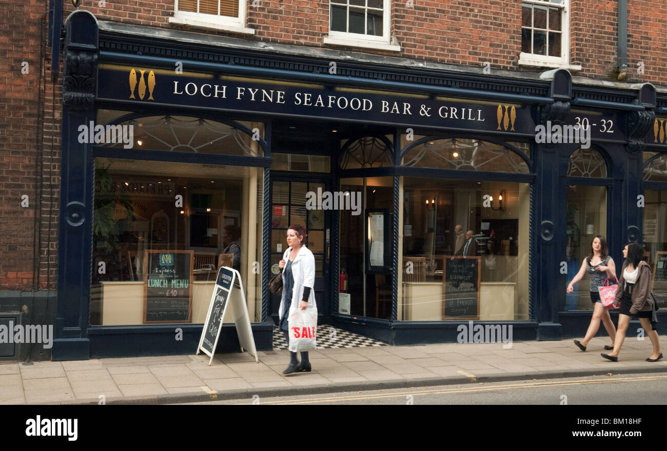 Le Loch Fyne Seafood Bar and Grill, Norwich, Norfolk, UK Banque D'Images