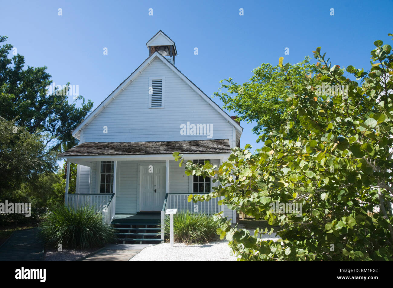 Maisons anciennes dans la ville historique de village museum, Sanibel Island, la Côte du Golfe, Floride, États-Unis d'Amérique, Amérique du Nord Banque D'Images