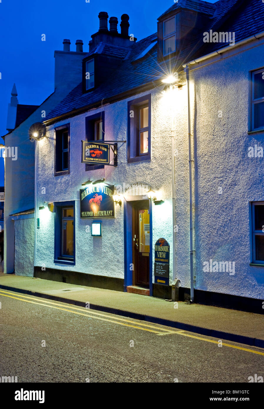 Le Harbour View Seafood Restaurant, Portree, Isle of Skye, Scotland, UK Banque D'Images