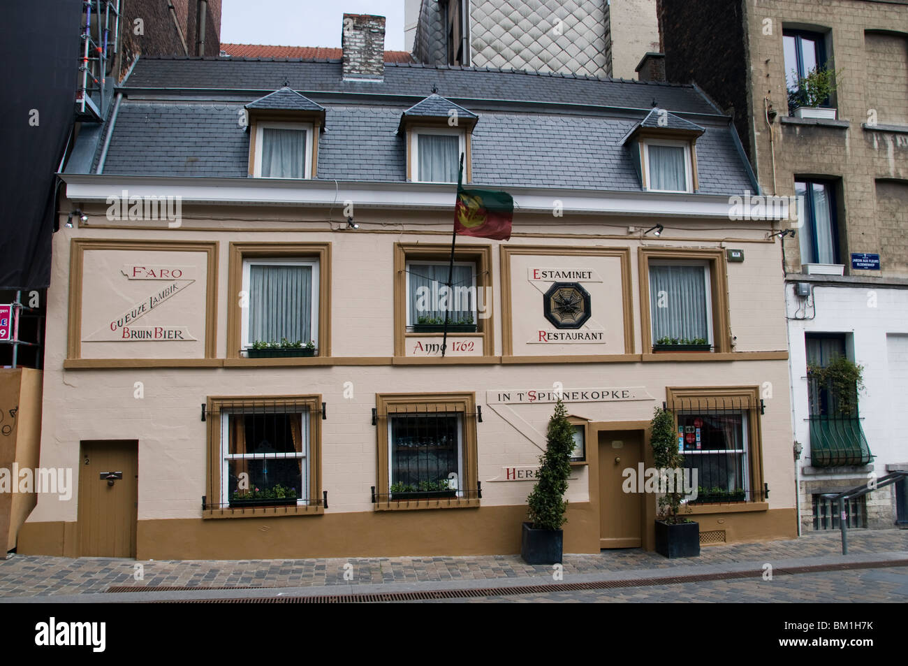 Bruxelles Belgique in 't Spinnekopke restaurant vieux Banque D'Images