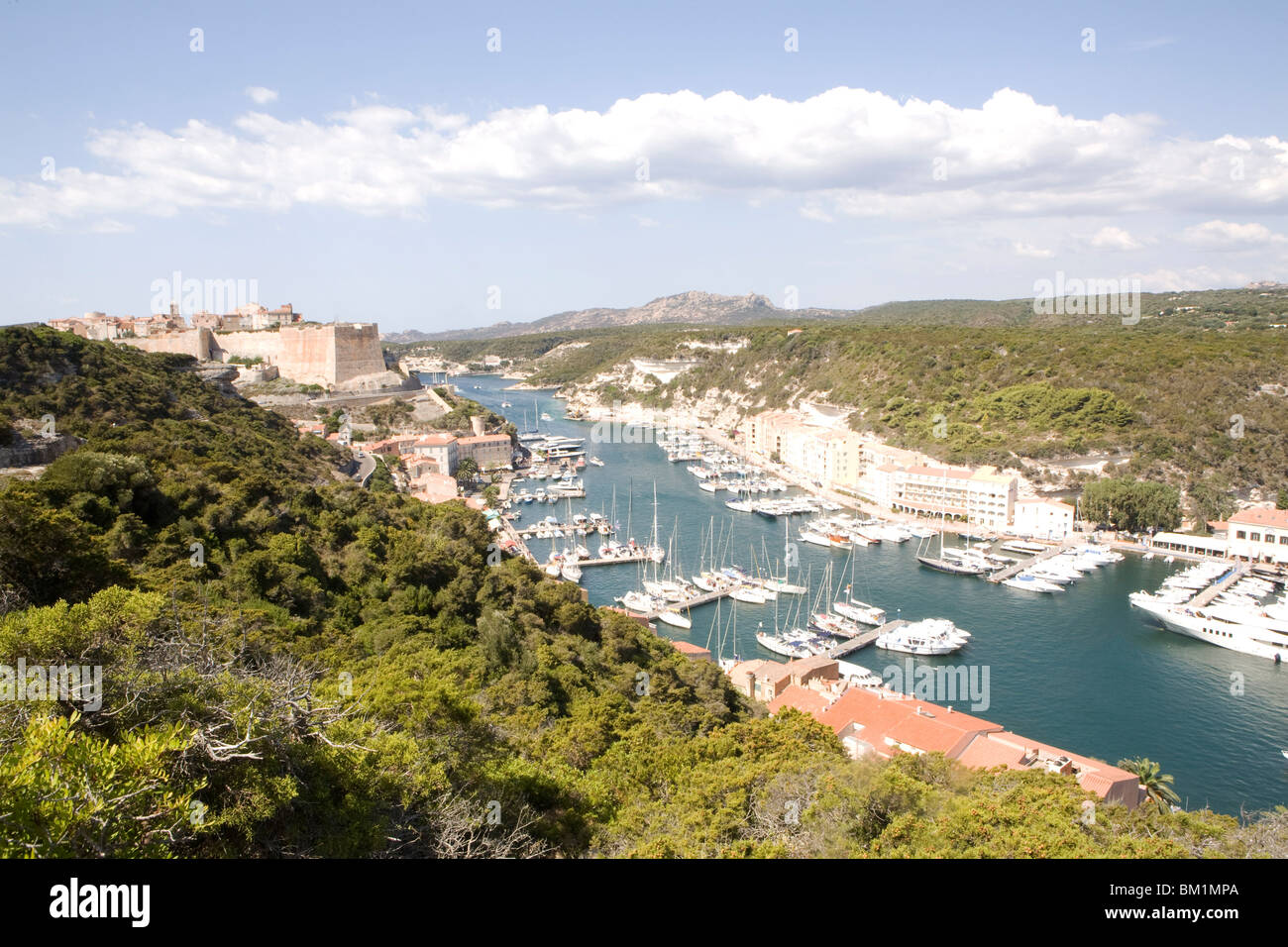 Le port de Bonifacio, Corse, France, Europe, Méditerranée Banque D'Images