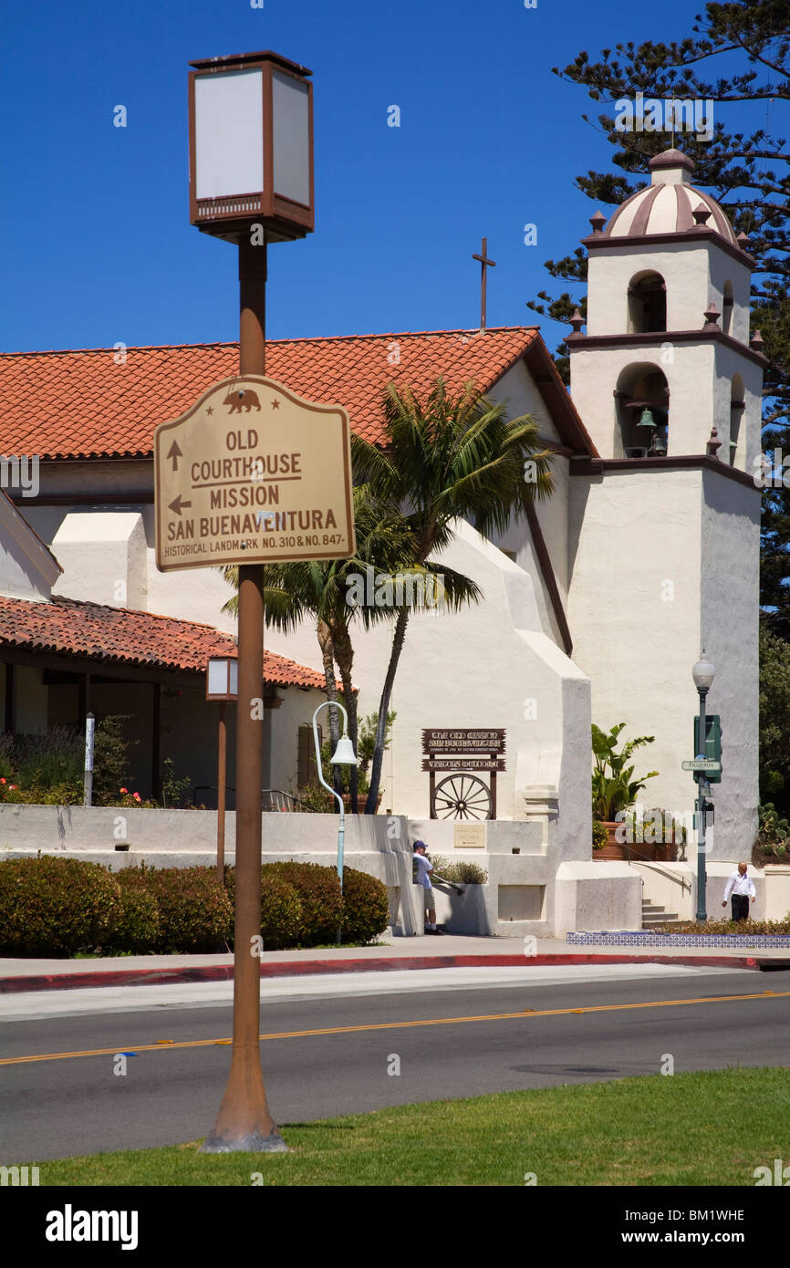 Mission San Buenaventura, comté de Ventura, Californie, États-Unis d'Amérique, Amérique du Nord Banque D'Images