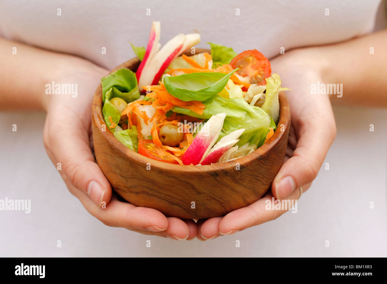 Recette salade disponible Banque D'Images