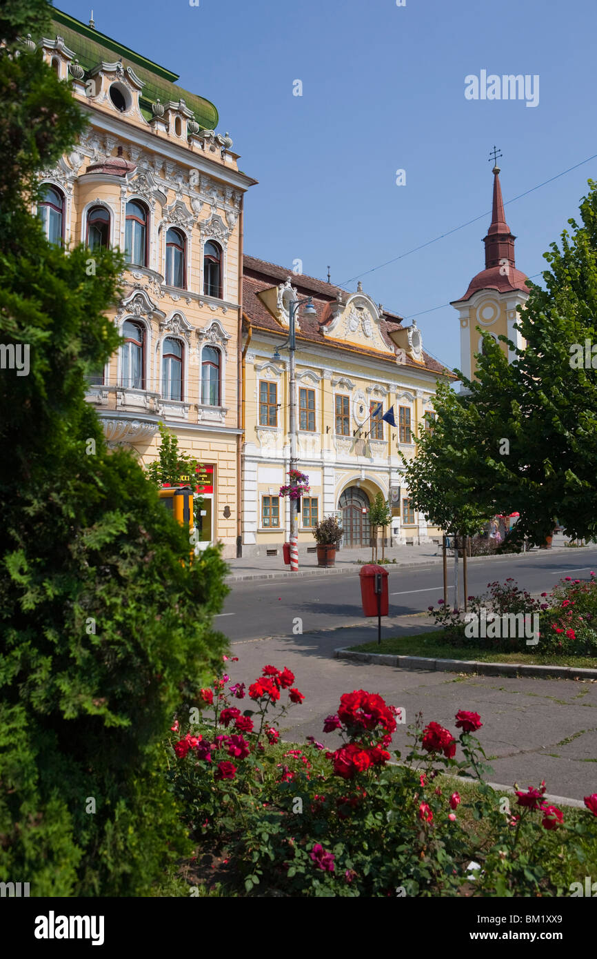 Trandafirilor Square, Targu Mures, Transylvanie, Roumanie, Europe Banque D'Images