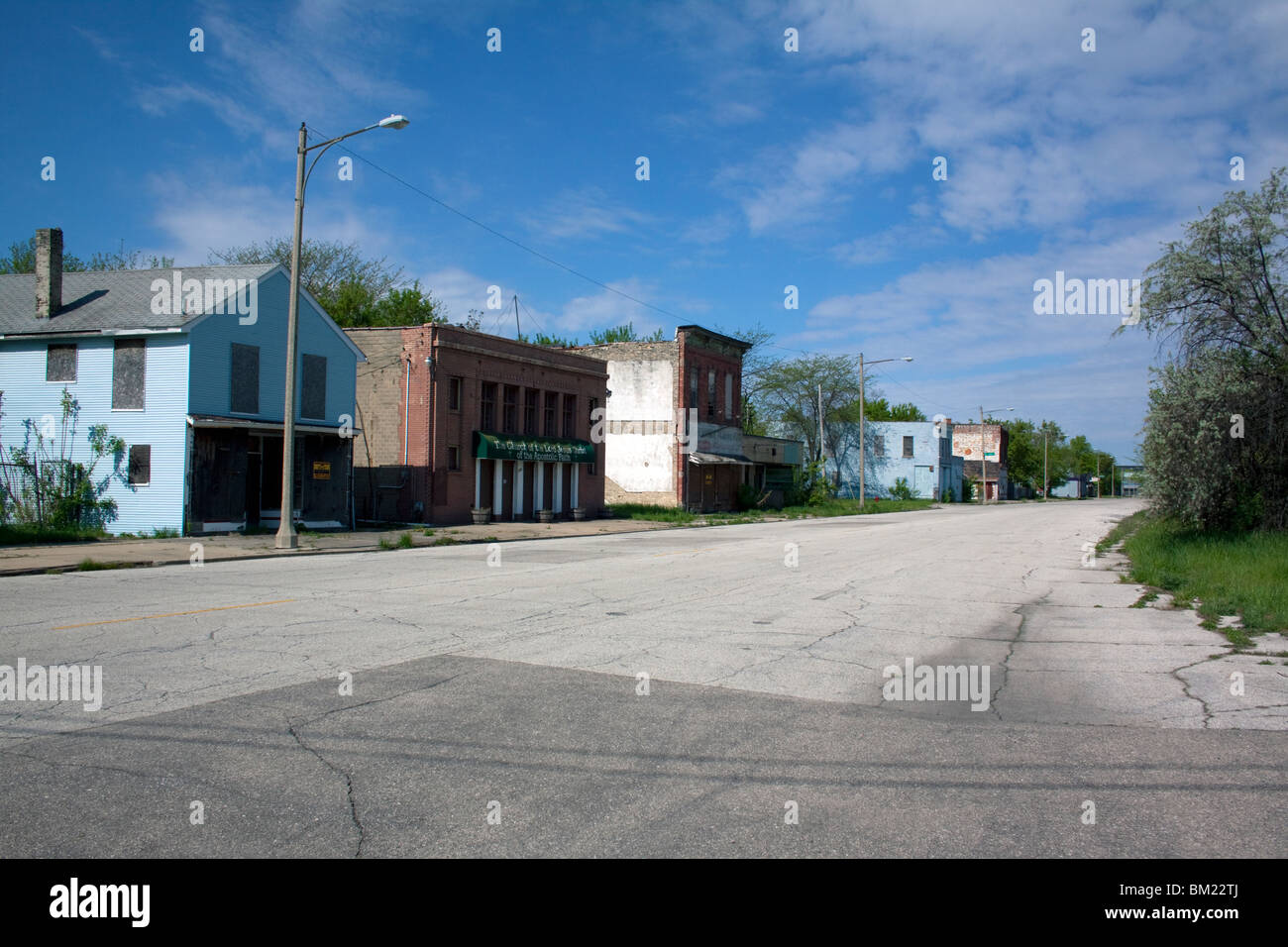 Des bâtiments abandonnés Saginaw Michigan USA Banque D'Images