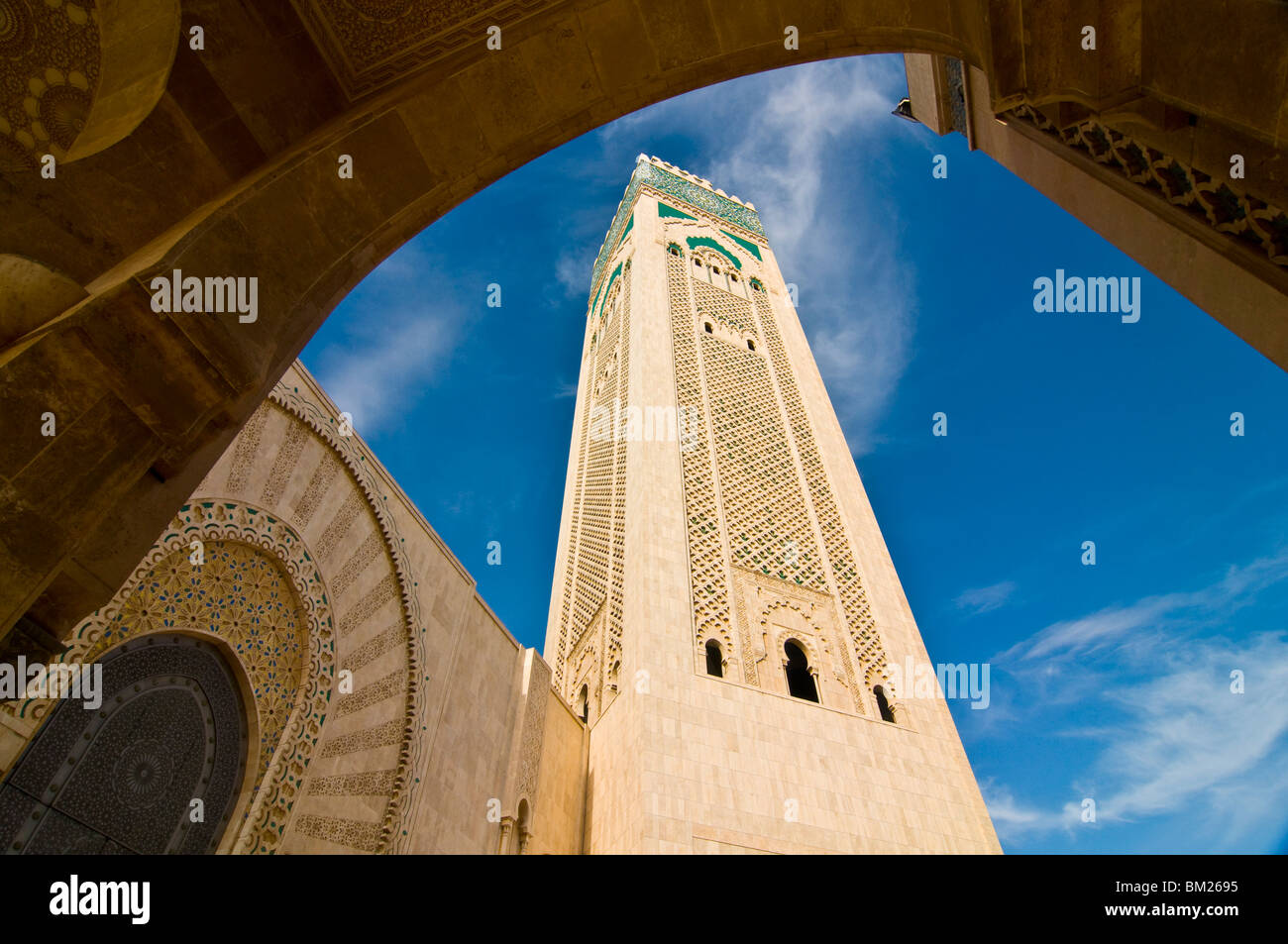 Mosquée Hassan II, Casablanca, Maroc, Afrique du Nord, Afrique Banque D'Images