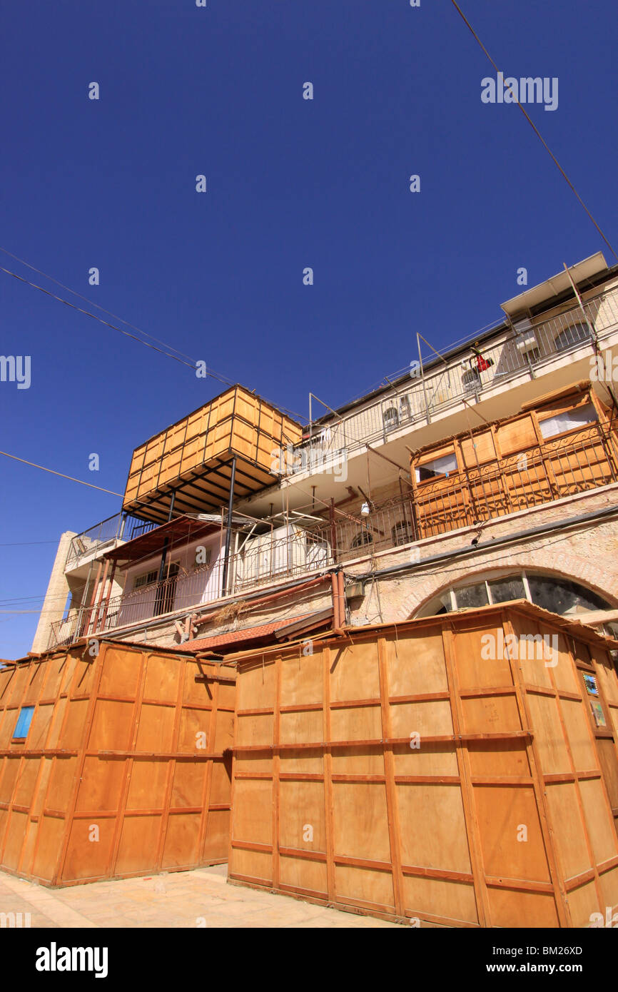 Israël, Jérusalem, Souccot À Mea Shearim neighborhood Banque D'Images