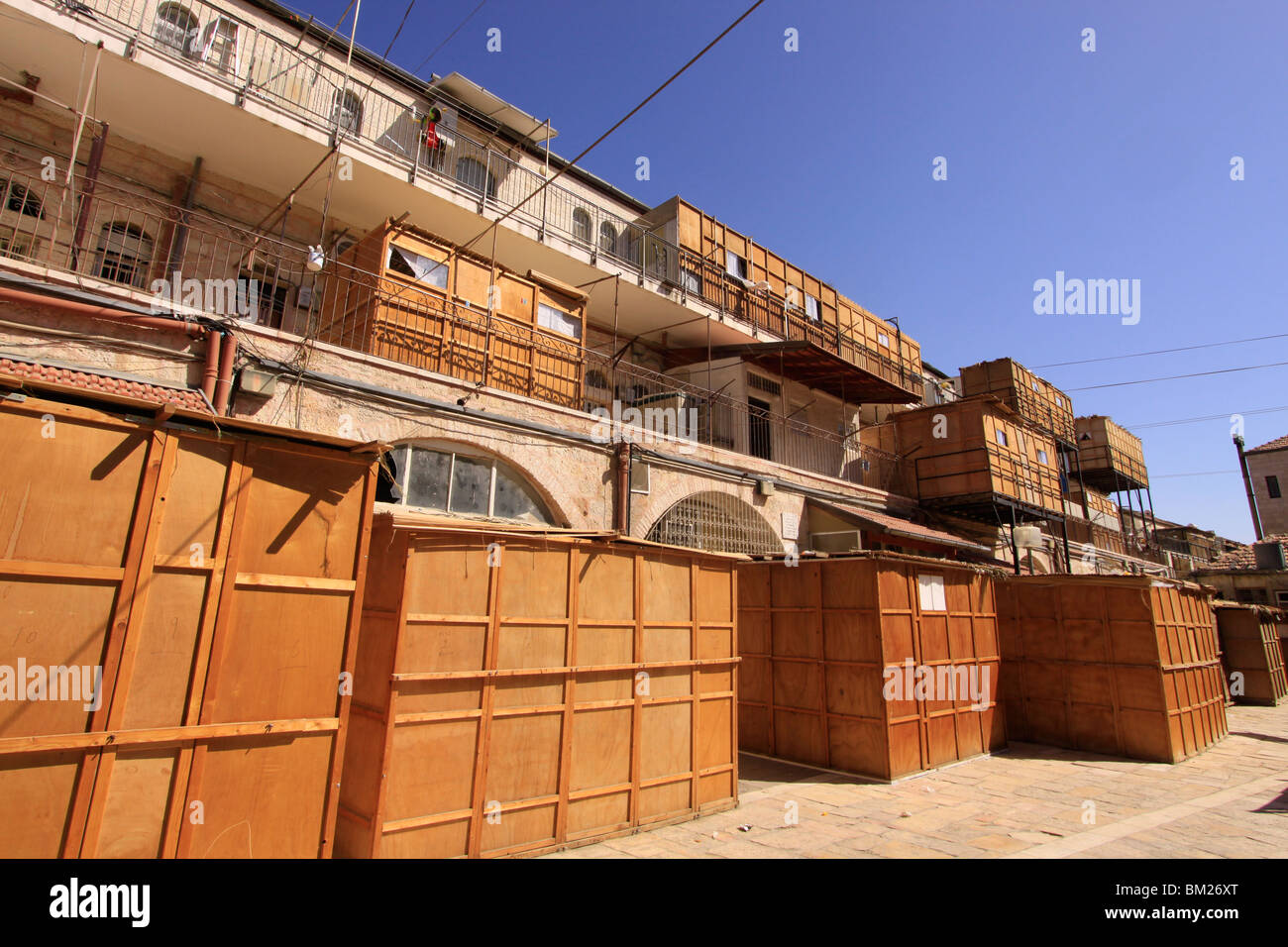 Israël, Jérusalem, Souccot À Mea Shearim neighborhood Banque D'Images