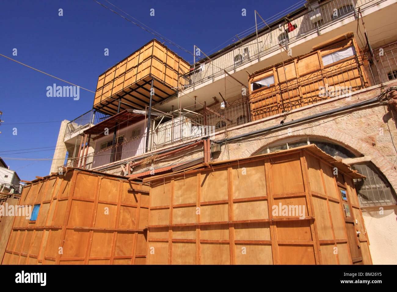 Israël, Jérusalem, Souccot À Mea Shearim neighborhood Banque D'Images