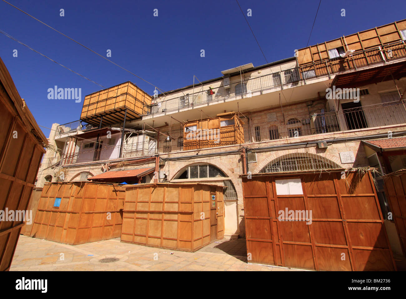 Israël, Jérusalem, Souccot À Mea Shearim neighborhood Banque D'Images