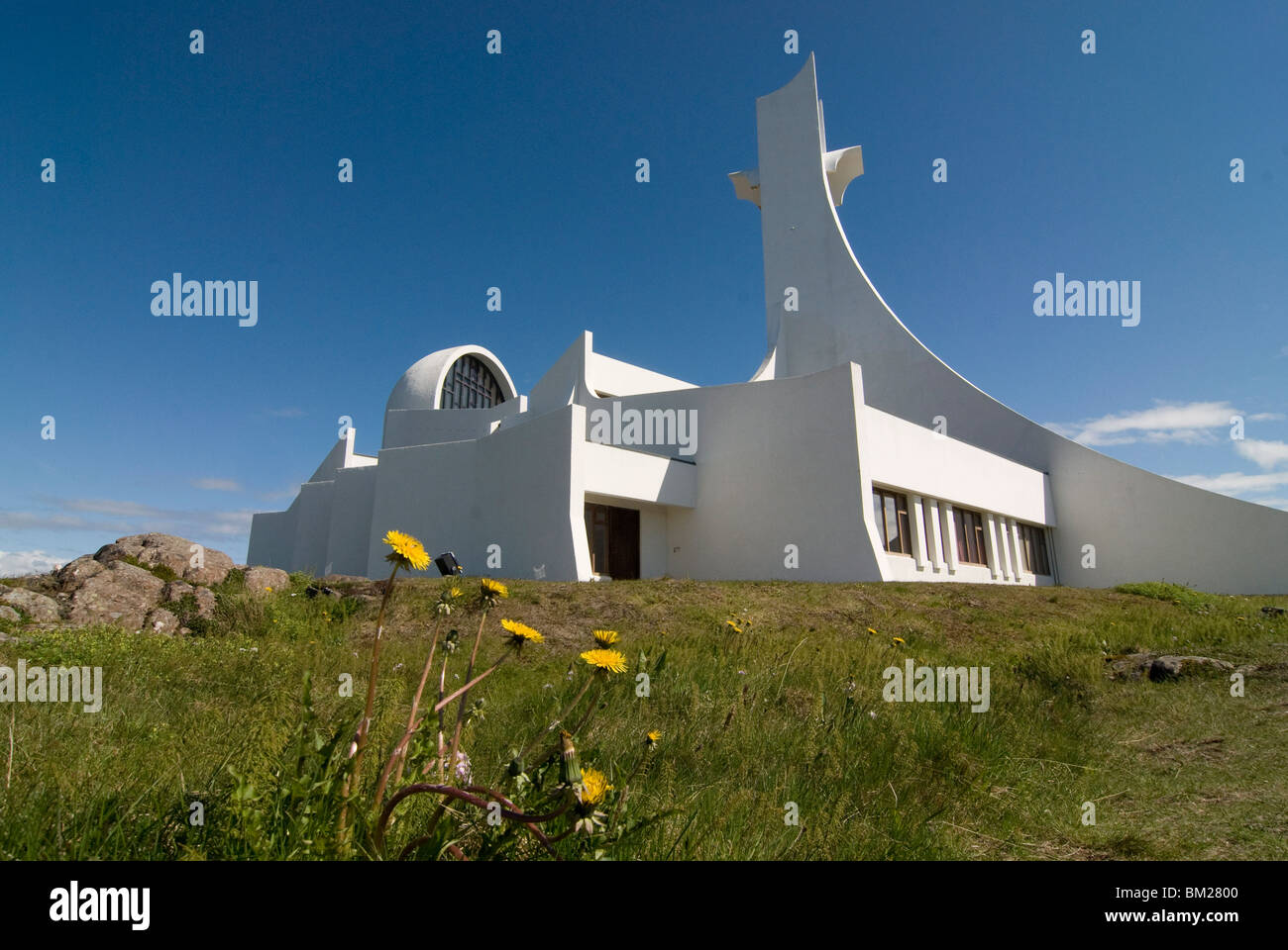 Église très moderne, Stykkisholmur, Islande, régions polaires Banque D'Images