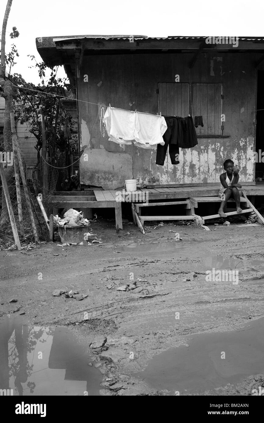 Maison à Roatan, Honduras Banque D'Images