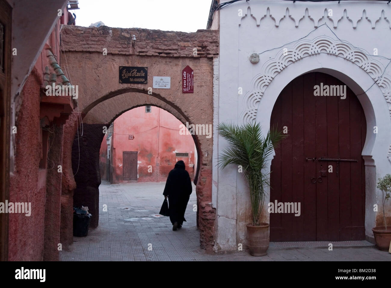 Le Mellah (quartier juif), Marrakech (Marrakech, Maroc) Banque D'Images