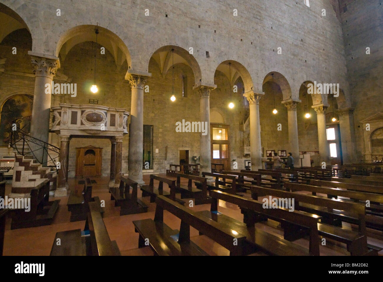 La cathédrale San Zeno, Pistoia, Toscane, Italie Banque D'Images