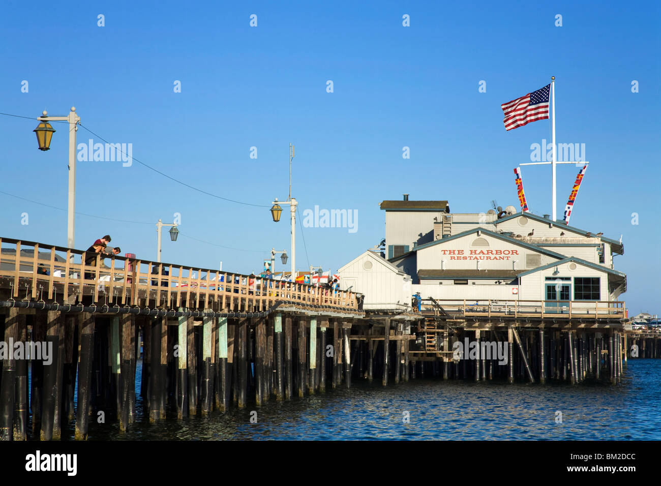 Stearns Wharf, port de Santa Barbara, Californie, États-Unis Banque D'Images