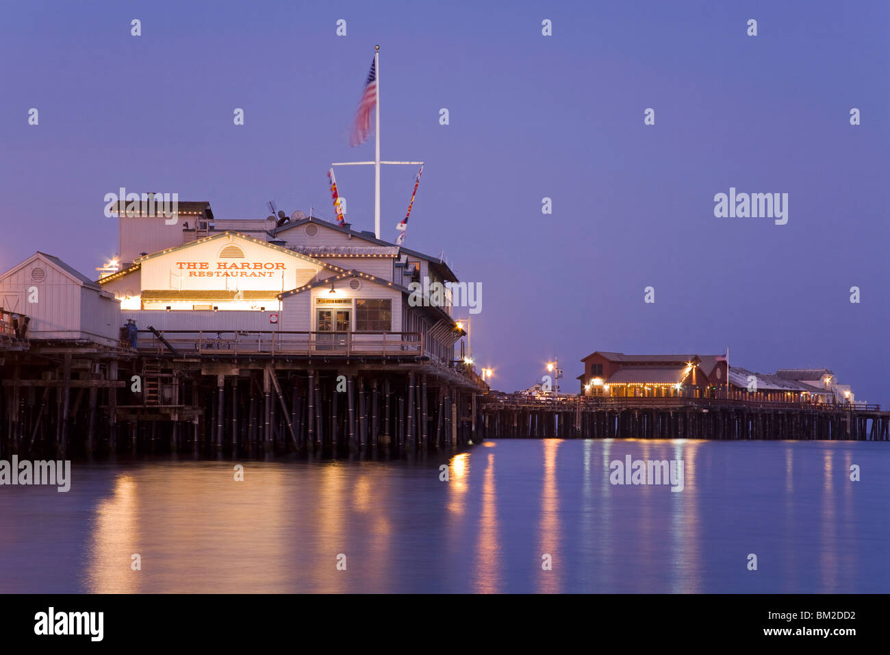 Stearns Wharf, port de Santa Barbara, Californie, États-Unis Banque D'Images