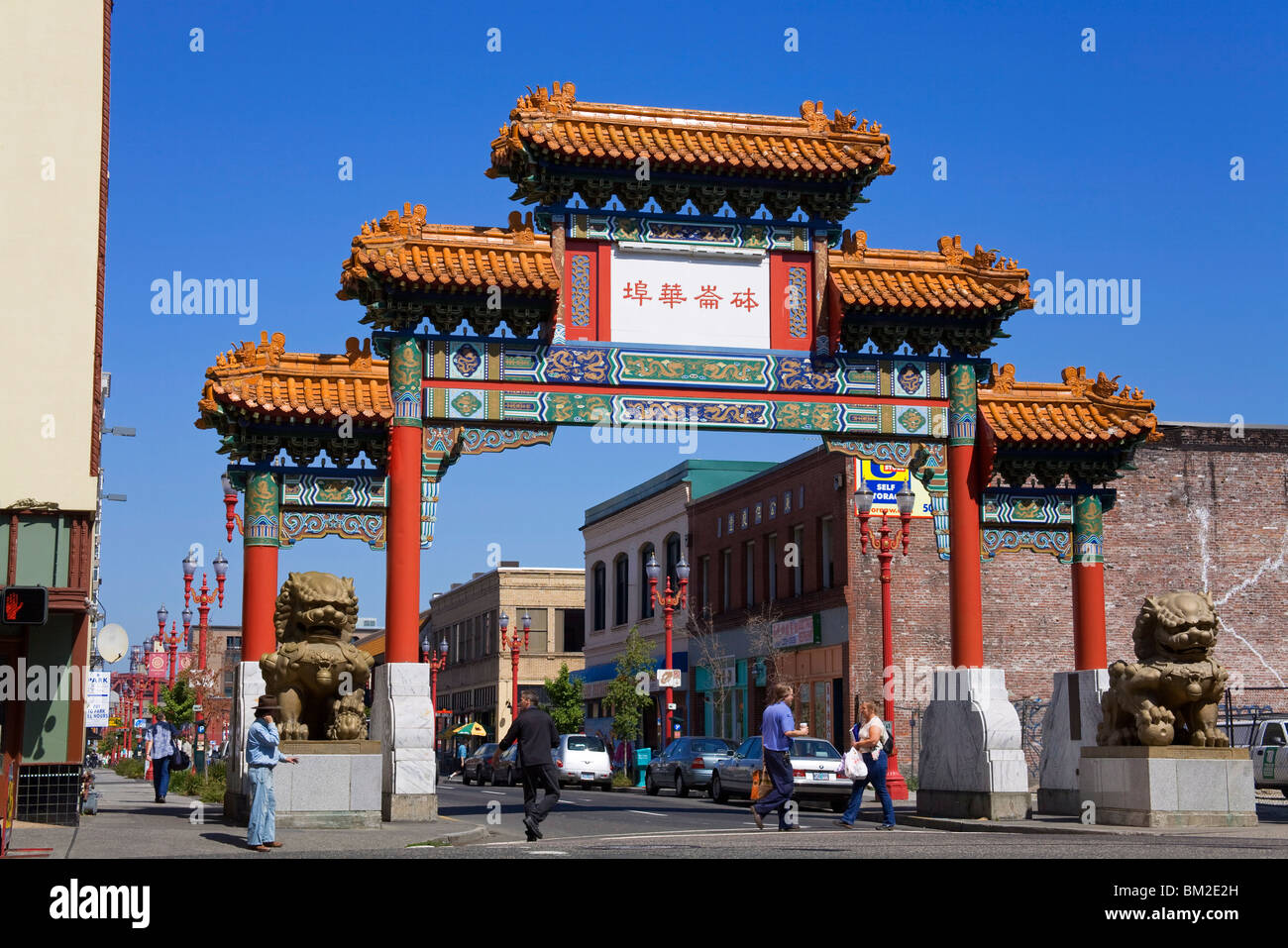 Chinatown Gate dans le quartier chinois de Portland, Oregon, USA Banque D'Images
