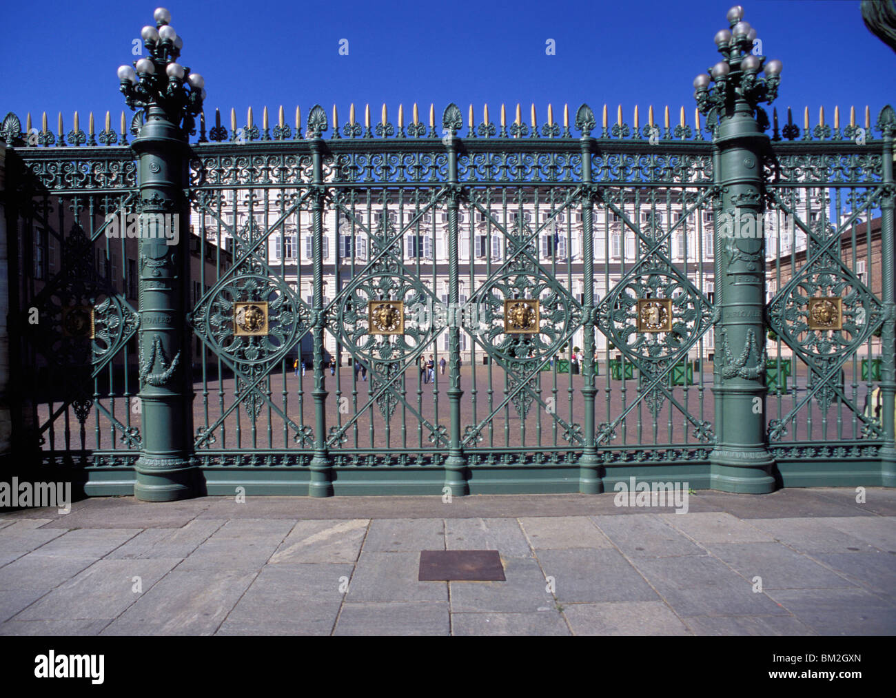 Gate, le Palazzo Reale, Turin, Piémont, Italie Banque D'Images