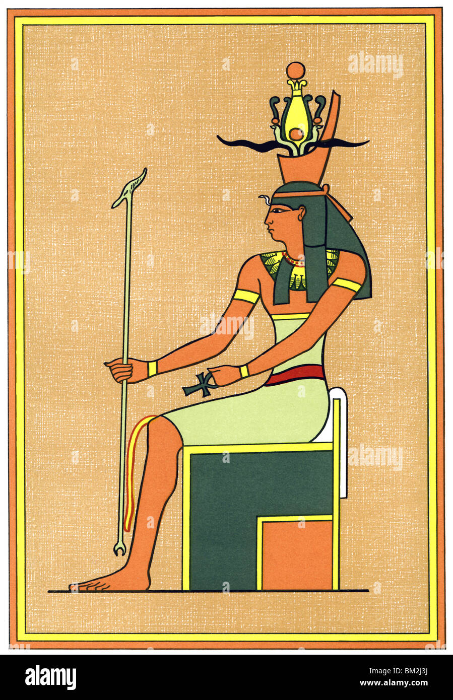 Selon la mythologie égyptienne, la déité Seb est l'ERPA, ou héréditaire, divinité des dieux. Banque D'Images