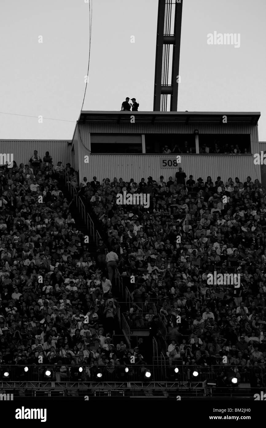 La sécurité dans les stands à Invesco Banque D'Images