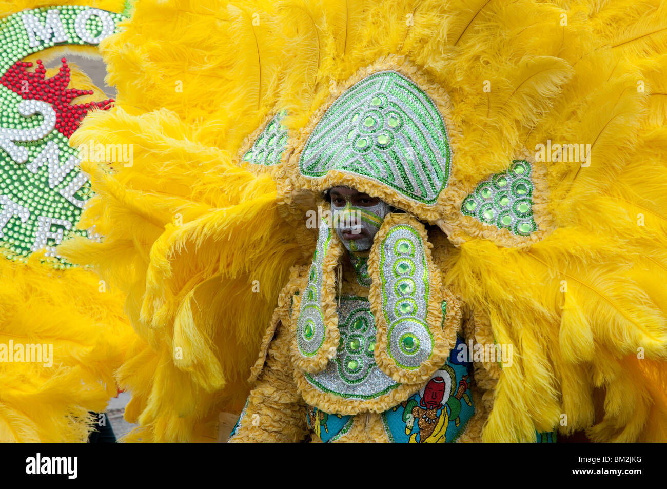 Les Indiens du Mardi Gras en grande tenue Banque D'Images