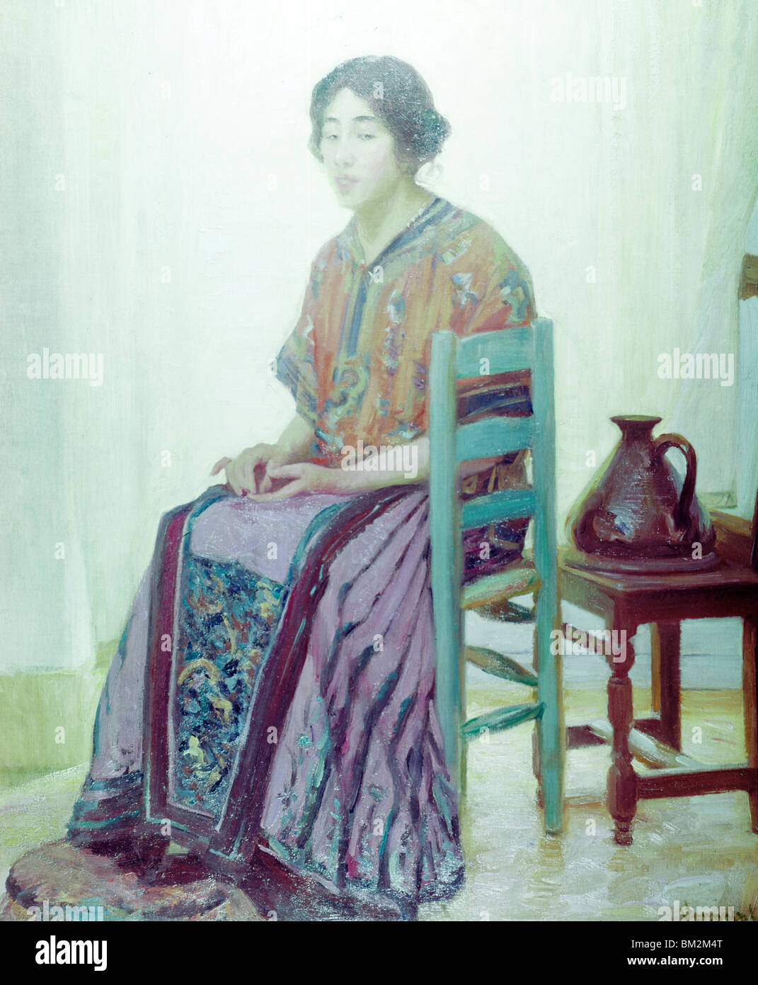 Kimono par Robert William Vonnoh, peinture, (1858-1933), Etats-Unis, New York, Philadelphie, David David Gallery Banque D'Images