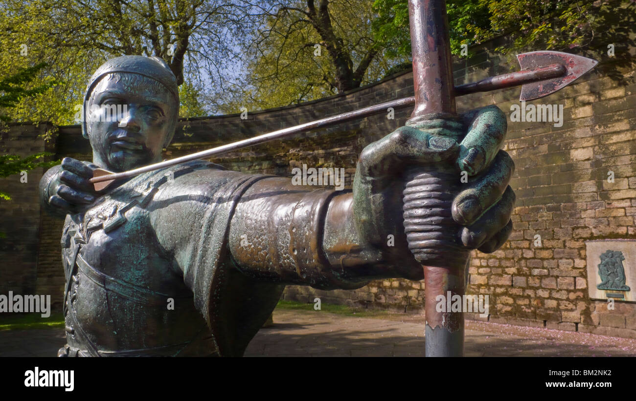 Statue de Robin des bois, Nottingham en Angleterre Banque D'Images