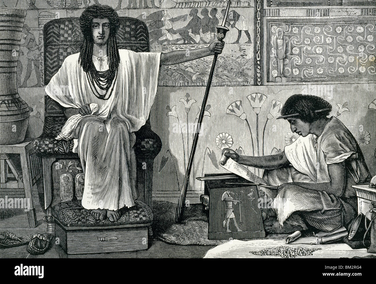 Joseph réorganise l'Égypte par Lawrence Alma-Tadema, (1836-1912) Banque D'Images