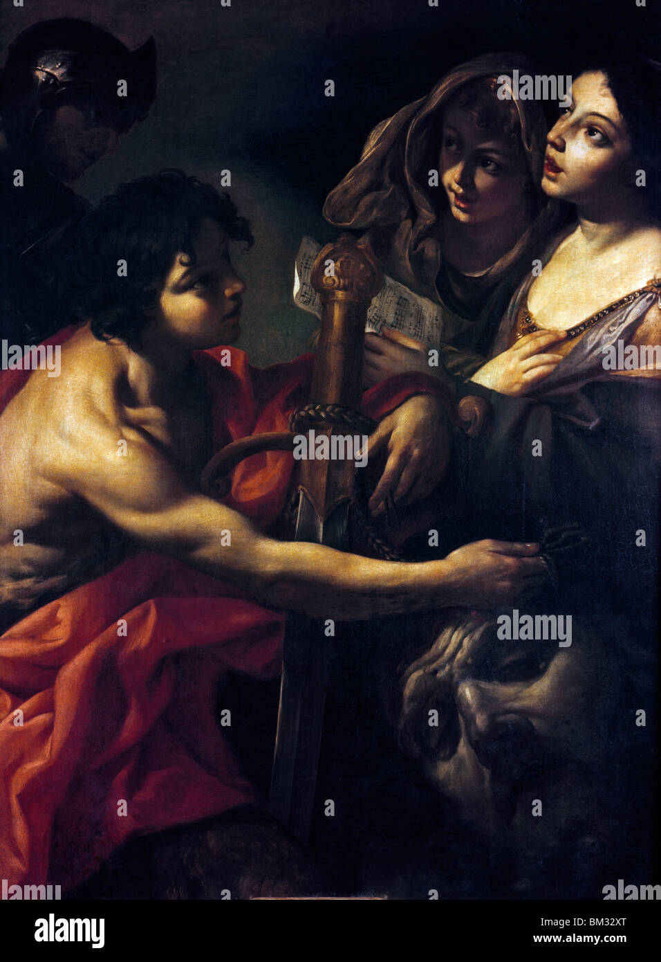 David victorieux par Giacinto Brandi, (1623-1691) Banque D'Images